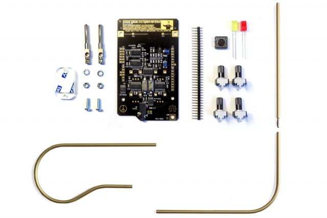 OpenTheremin with golden Antennas –  Now as bundle in gaudishop – geeky x-mas presents

https://gaudishop